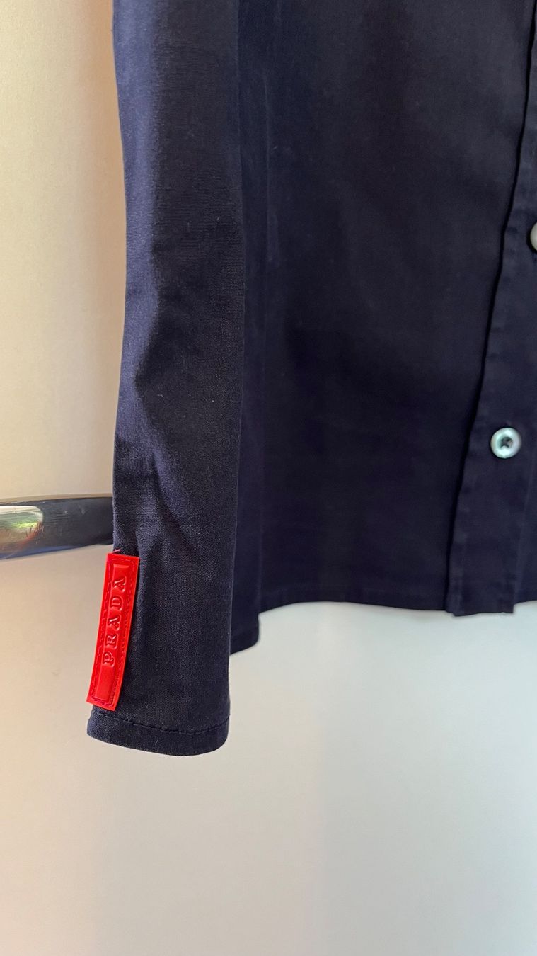 Prada Camicette: PRADA Damenbluse kurzarm dunkelblau – Usato da Küsnacht ZH venduto da Floor1an 2
