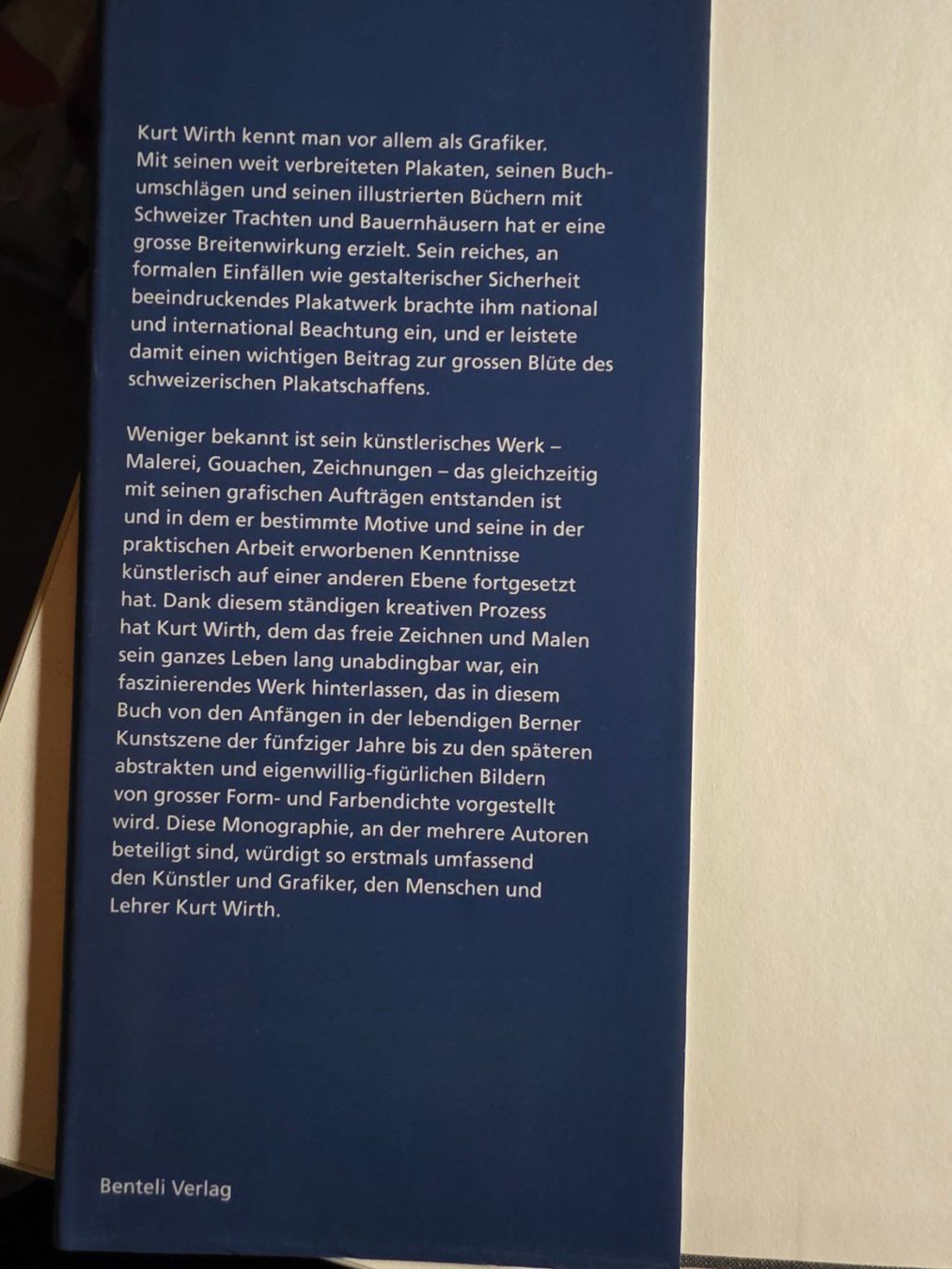 Libri: Kurt Wirth - Maler und Grafiker - Benteli 2002 – Nuovo (secondo la descrizione) da Walterswil BE venduto da Lonitti 2