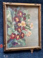 Aquarelle encadrée, motif floral printanier signé!