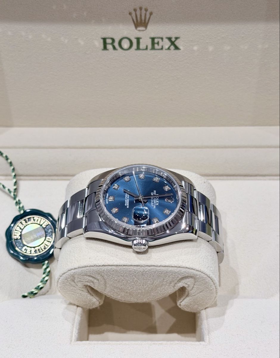 Rolex Orologi: Rolex Datejust 36 Blue Diamonds – Usato da Zürich venduto da WATCHROOM 5
