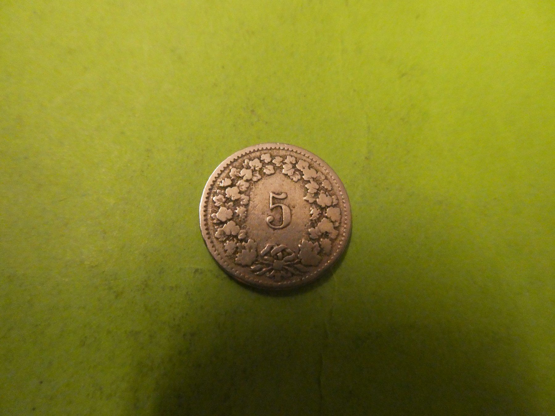 Toutes les monnaies: Schweiz 1895, 5 Rappen – D'occasion à Hinterforst par Rohusri 1