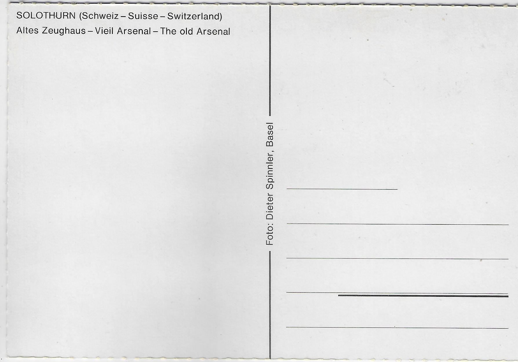 Cartoline postali: Solothurn - Altes Zeughaus - Vieil – Usato da Ettingen venduto da Kartenplanet 1