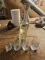 Grappa Flasche + 4 Grappa gläser Deko Geschenkidee (S1)