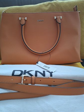 Sac à main DKNY femme cuir camel neuf avec étiquette