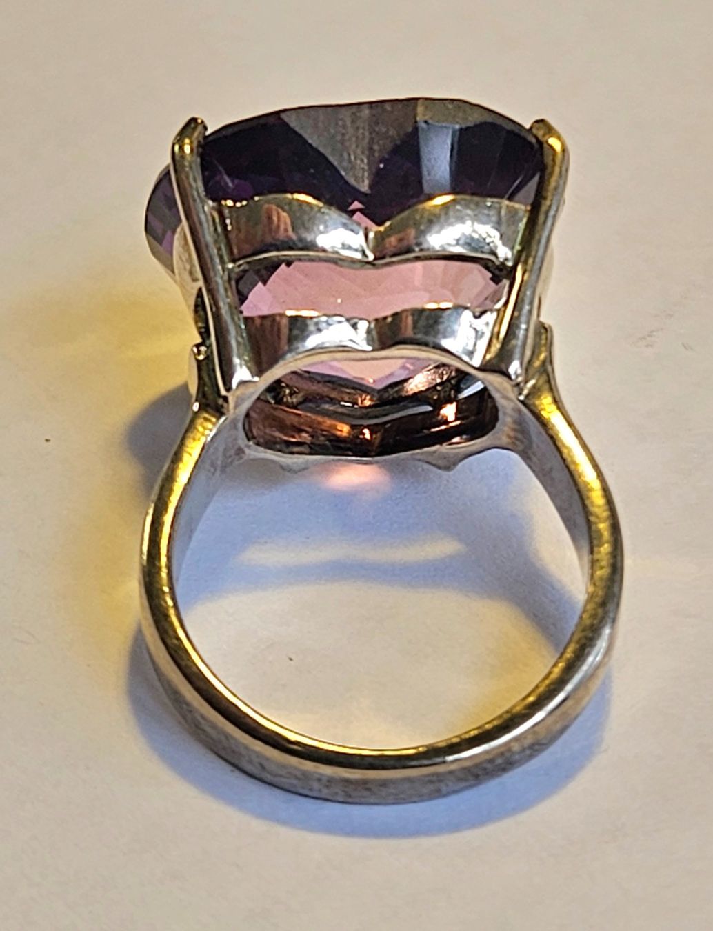 Anelli: Ring Silber Herzform grosser Amethist Neu – Nuovo (secondo la descrizione) da Zürich venduto da benedikt12 9