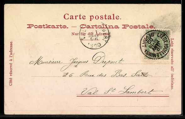 Cartes postales: Litho St. Moritz, Ortsansicht mit Ski- u – D'occasion à Berlin par bartko-reher 1