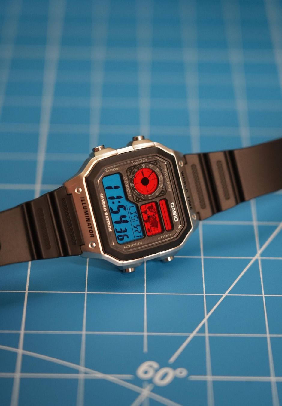 Casio Uhren: Casio RedBlue Custom Mod | 10j. Batterie – Neu und originalverpackt aus Luzern von Vi-Print 1