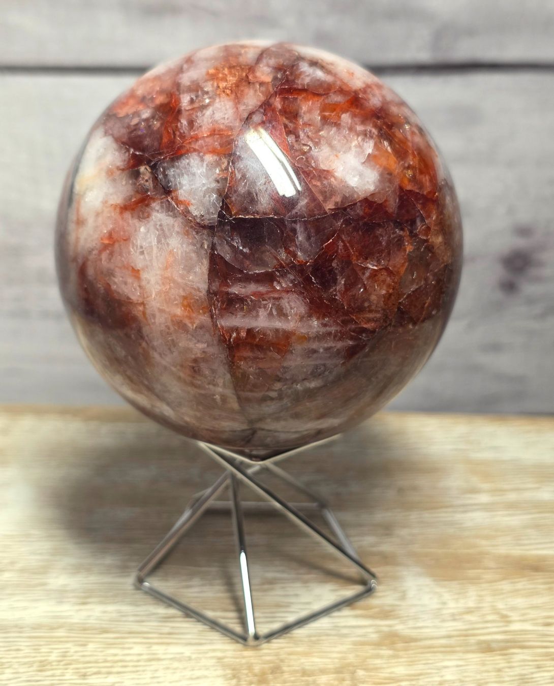 Minerali & Pietre curative: Feuerquarz Kugel C 818g – Nuovo e nell'imballaggio originale da Matzingen venduto da Shay_Crystalz 2