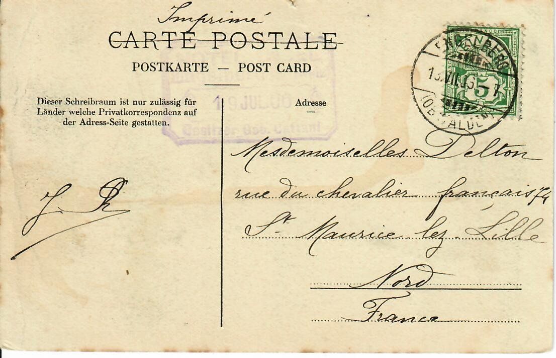 Cartes postales: Engelberg - Flühmatt 1906 – D'occasion à Hochdorf par Ziegel-16 1