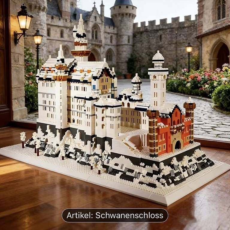 Kit di costruzioni: Modellbausatz Brixie-Style Schloss Schwanensee – Usato da Altenrhein venduto da marcow313 3