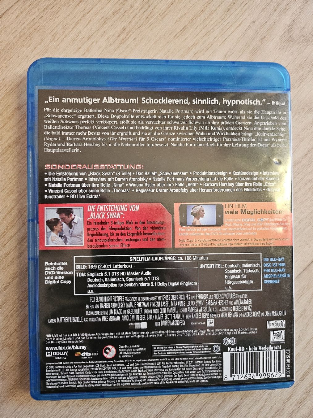 Tutti i DVDs: Black Swan - Blu-ray, DVD & Digital Copy - – Usato da La Joux FR venduto da car_ck96 3