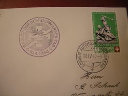 1940, 10.IV.40., A 292, BASLER BUDESFEIERMARKEN-TAG