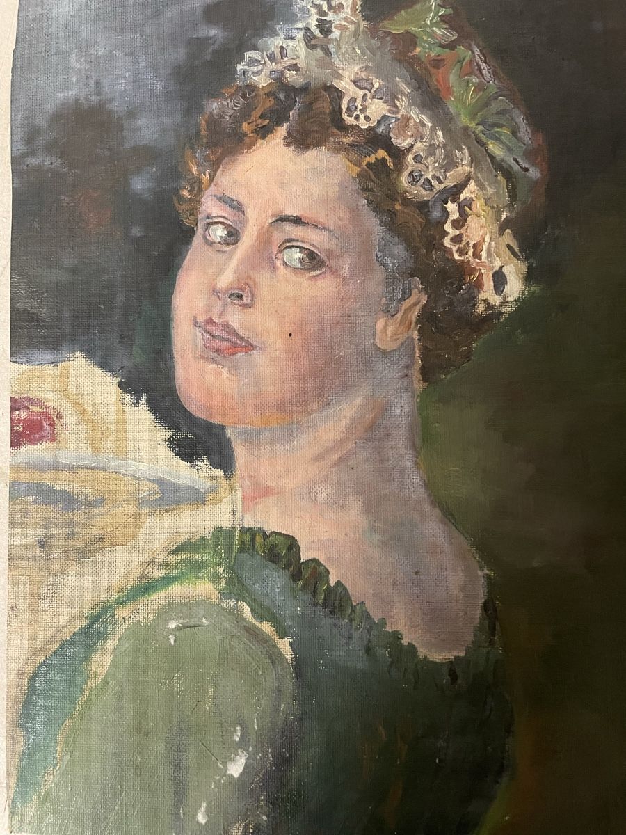 Tableaux: Oelstudie, junge Frau – D'occasion à Hindelbank par chinok01
