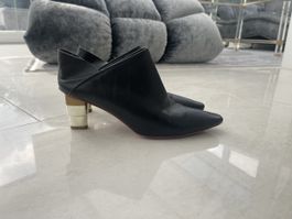 Celine Paris Stiefelletten Gr. 40 Leder Schwarz Herbst