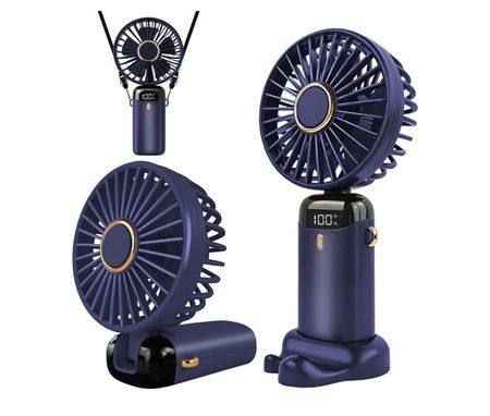 Mini Ventilator blau mit Display und 5 Gängen neu