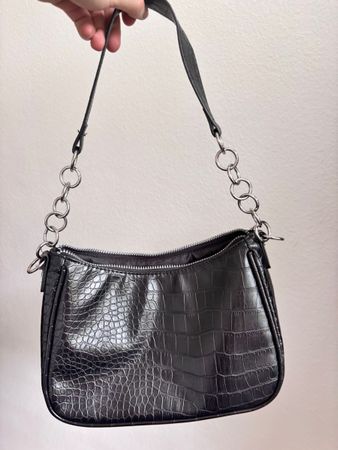Sac à main noir 18 x 25 cm