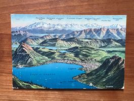 AK  1912 Lugano Panorama spez. Stempel  (G1931)
