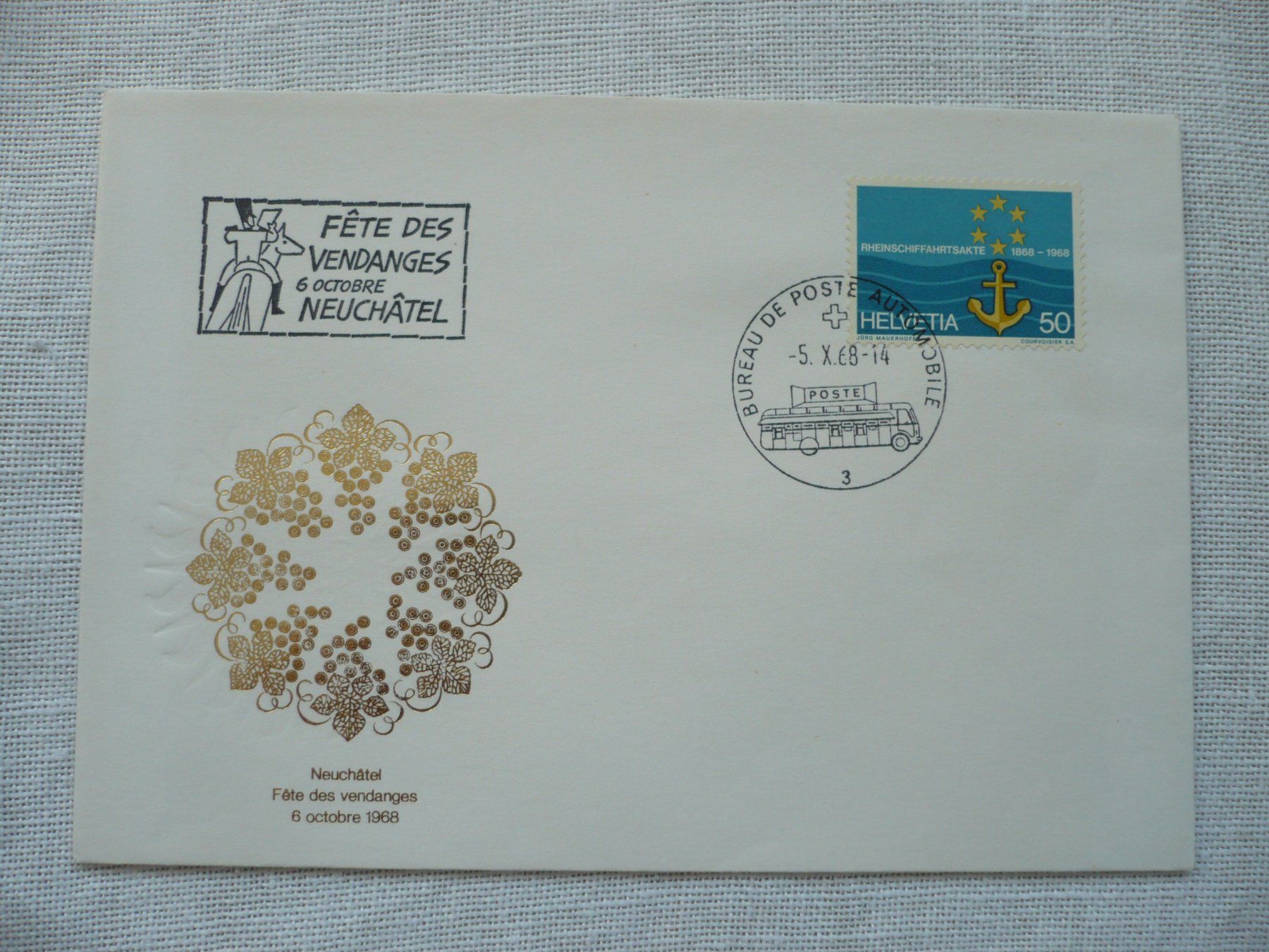 Tous les timbres: 1968 Fête des Vendanges, Neuchâtel – D'occasion à Zürich par saltandpepper008