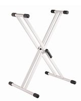 X-Keyboardständer K&M Rick weiss doppelverstrebt, Neu OVP