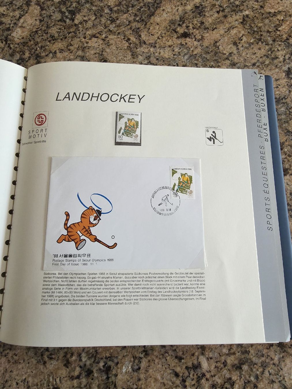 Alle Briefmarken: Briefmarkensammlung Stiftung Schweizer Sporthilfe 4 Ordner – Gebraucht aus Recherswil von Claudia67 1