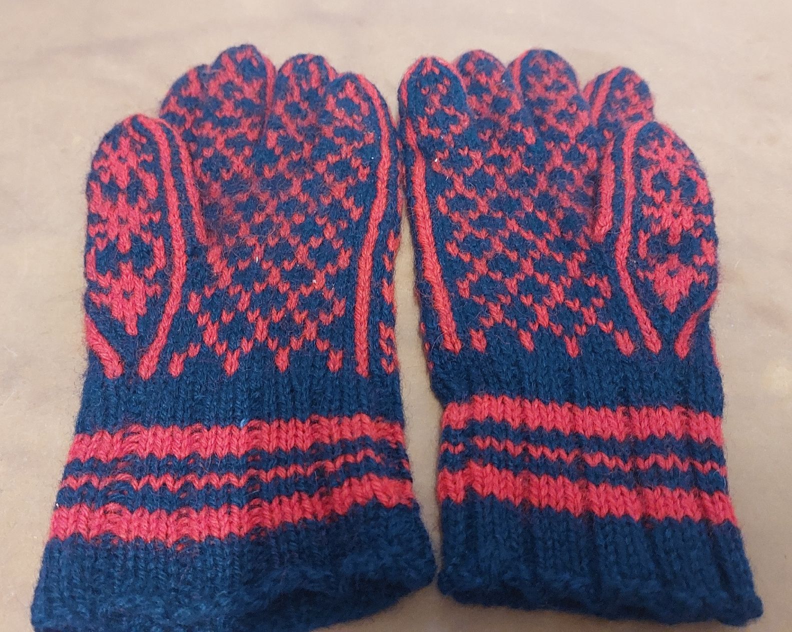 Guanti & manicotti: Warme, handgestrickte Winter-Handschuhe mit Muster, neu! – Nuovo (secondo la descrizione) da Summaprada venduto da nora014 1