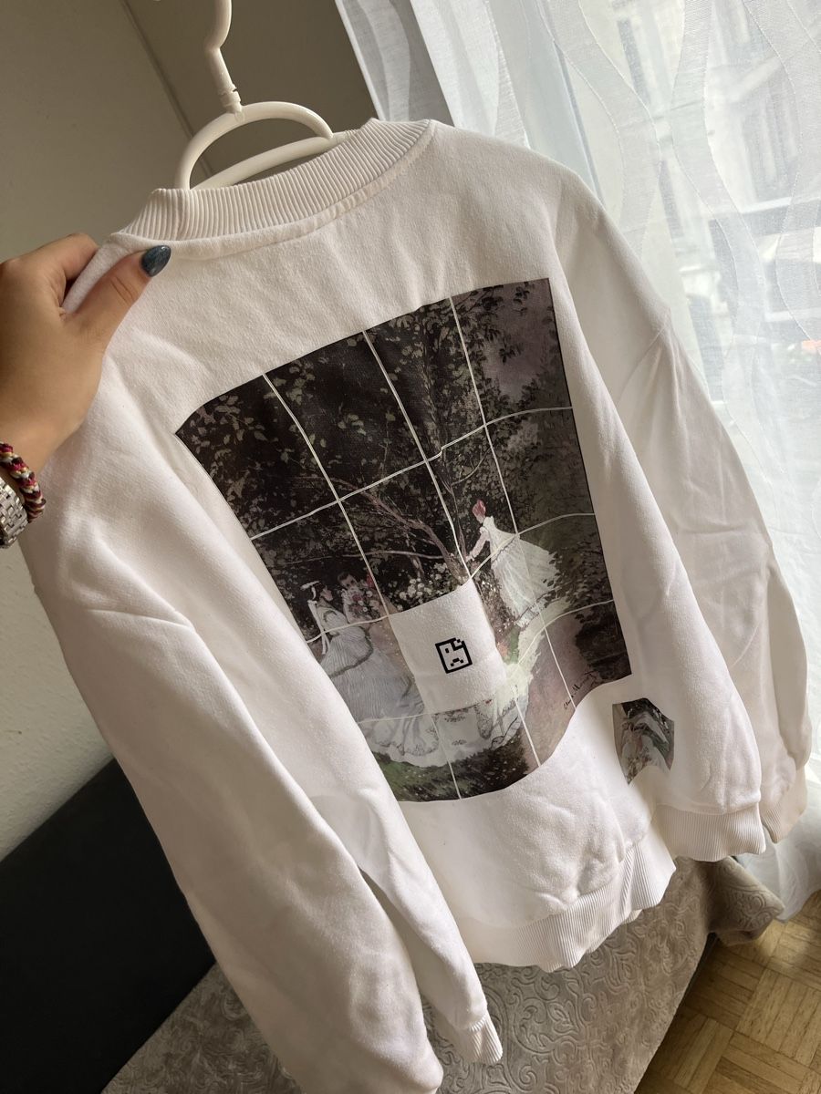 Bershka Maglioni & Felpe: Sweatshirt blanc  – Nuovo (secondo la descrizione) da Genève venduto da soraia.simao 1