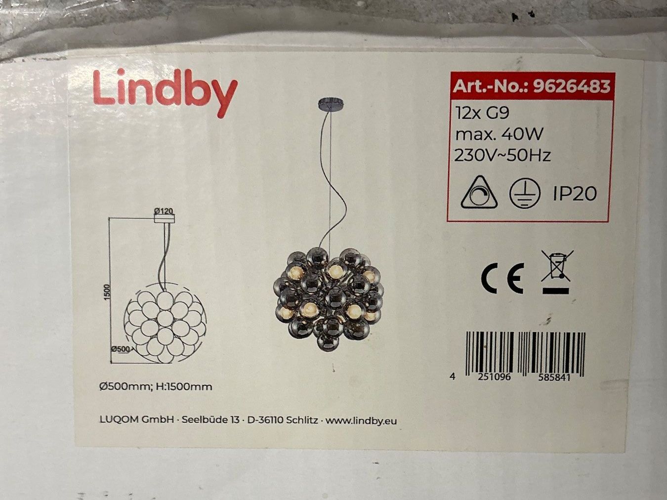 Lustres & lampes de plafonds: Lindby Hängeleuchte Chrom – D'occasion à Zug par Bauteile-Zug 2