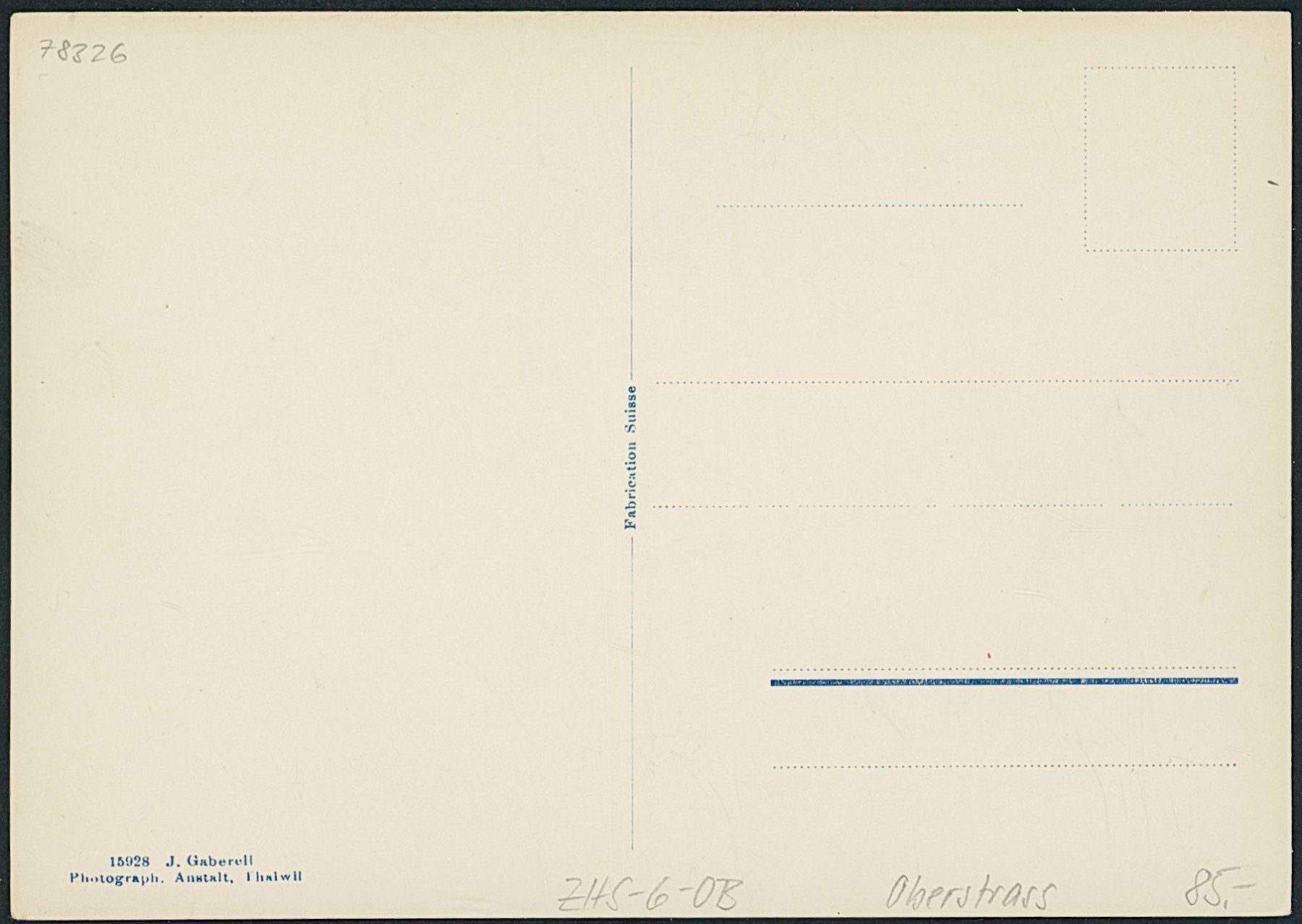 Cartes postales: ZHS Oberstrass - Zürich – Neuf (Voir description) à Schindellegi par dolpitz 1