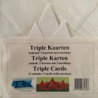Triple Karten-Set Sterne beige