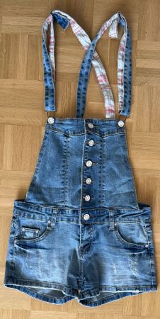 Salopette short en jean pour enfant / adolescente