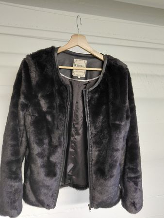 Faux Fur Jacke Schwarz Kaporal