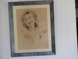 École française (XX) - Karl Duchatschek dessin original