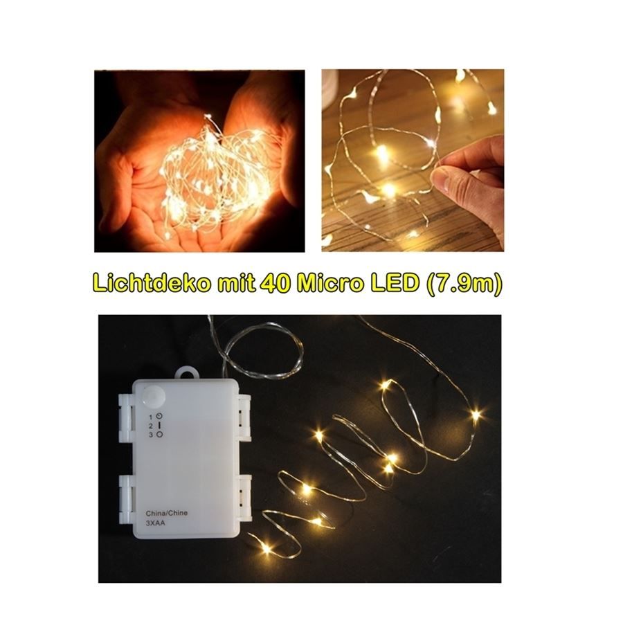 Ghirlande e barre luminose: Leuchtdraht Outdoor 40 LED mit Timer etc – Nuovo e nell'imballaggio originale da Wettingen venduto da Swala