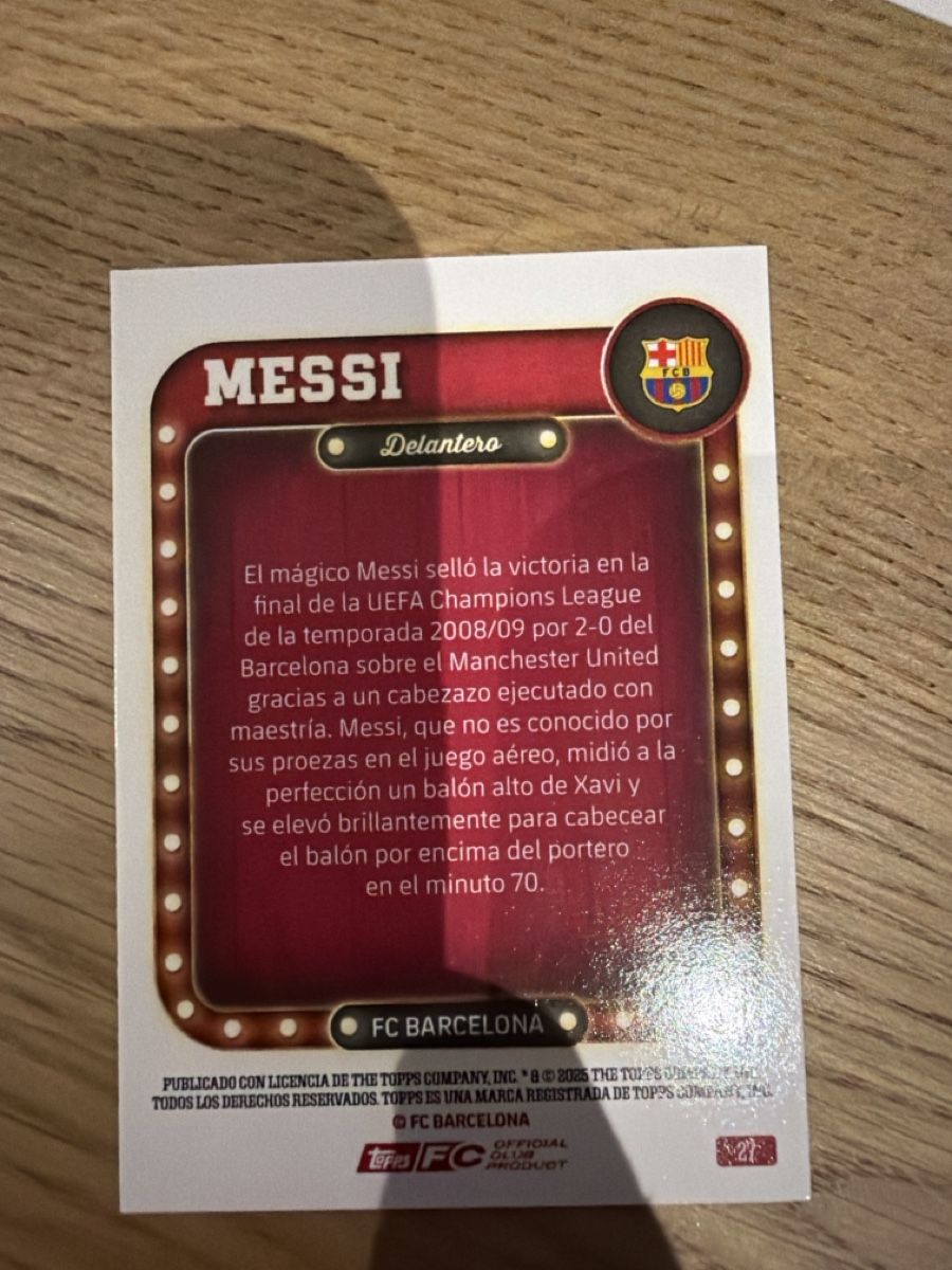 Topps Carte collezionabili: Lionel Messi Topps Name in Lights – Nuovo (secondo la descrizione) da Aarau venduto da uebern 1