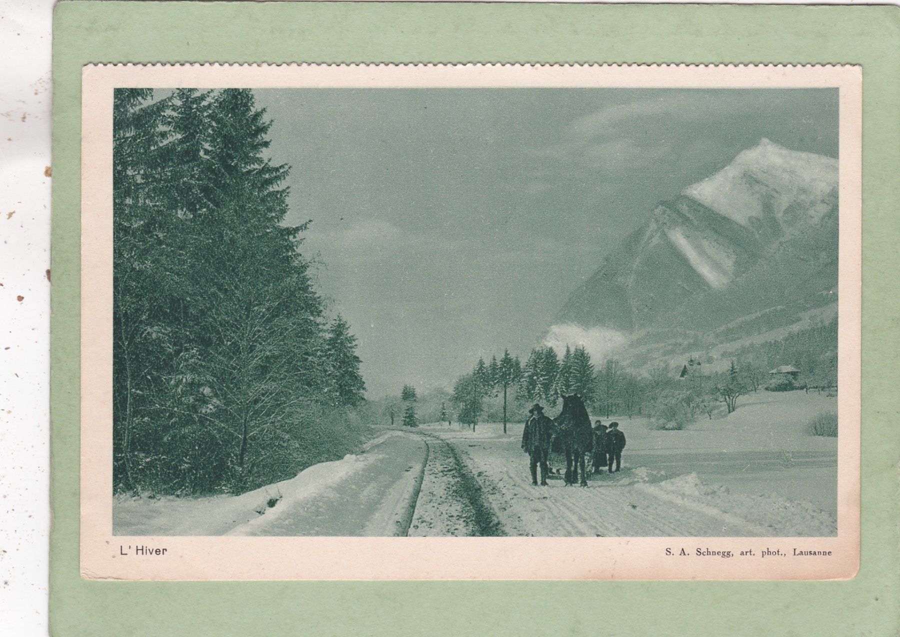 Cartes postales: L' Hiver Pferdekutsche 1928 – D'occasion à Herisau par Lisegrat2008