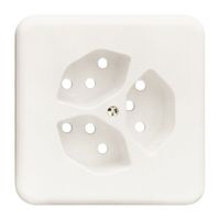 Frontset FH Standard zu Steckdose 3×T13 weiss, Feller