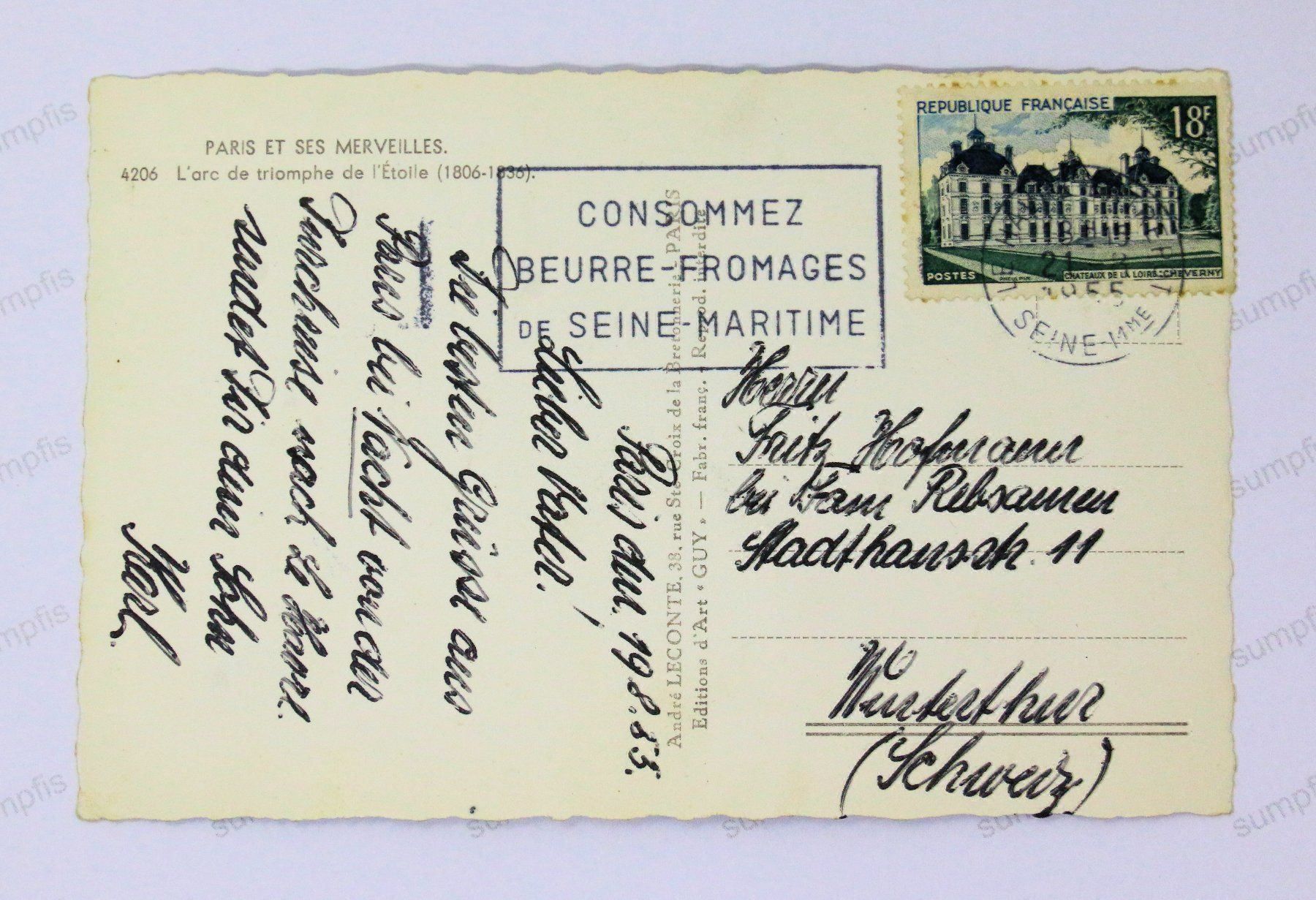 Cartoline postali: Paris / Triumphbogen, alte Ansichtskarte – Usato da Winterthur venduto da sumpfis 1