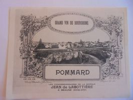 vieille étiquette de vin " Pommard " années 1910-1920