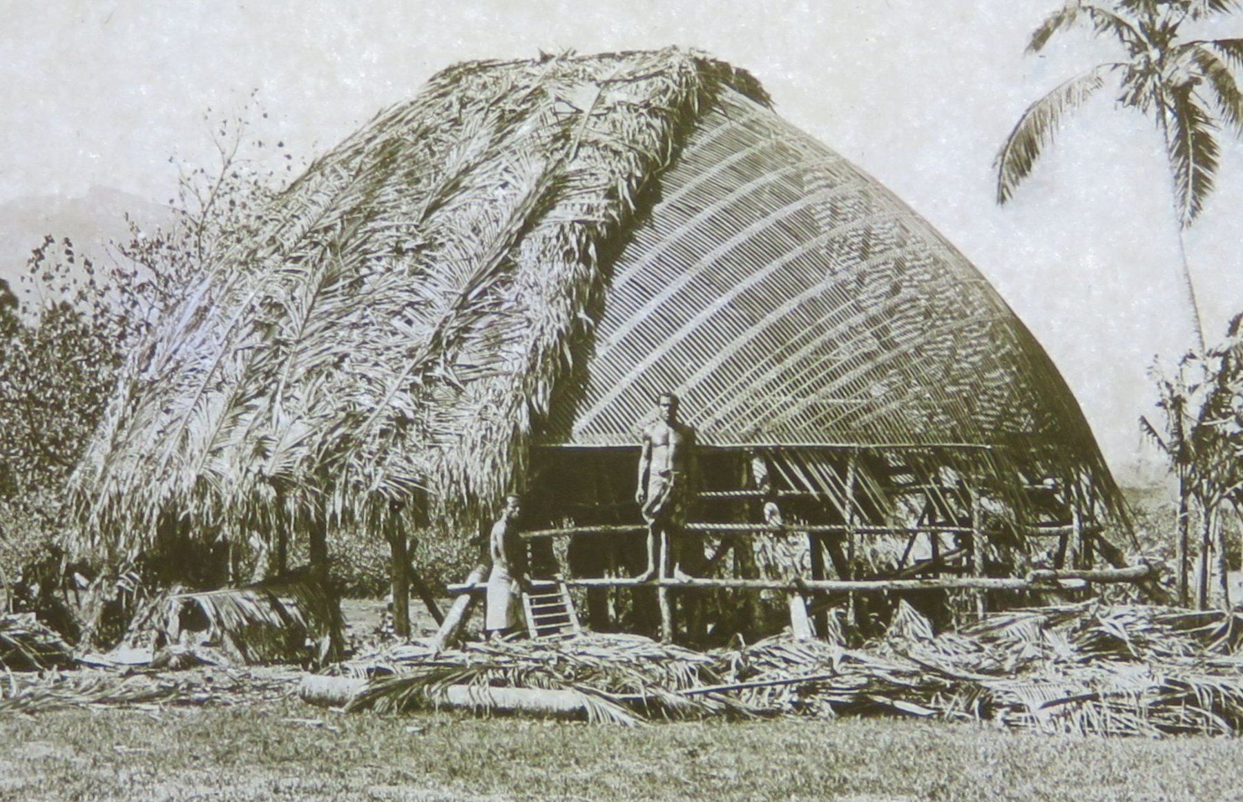 Foto & Immagini: Glasdia Samoa / Polynesien: Hausbau, um 1915 – Usato da Oberriet SG venduto da ganesh435 1