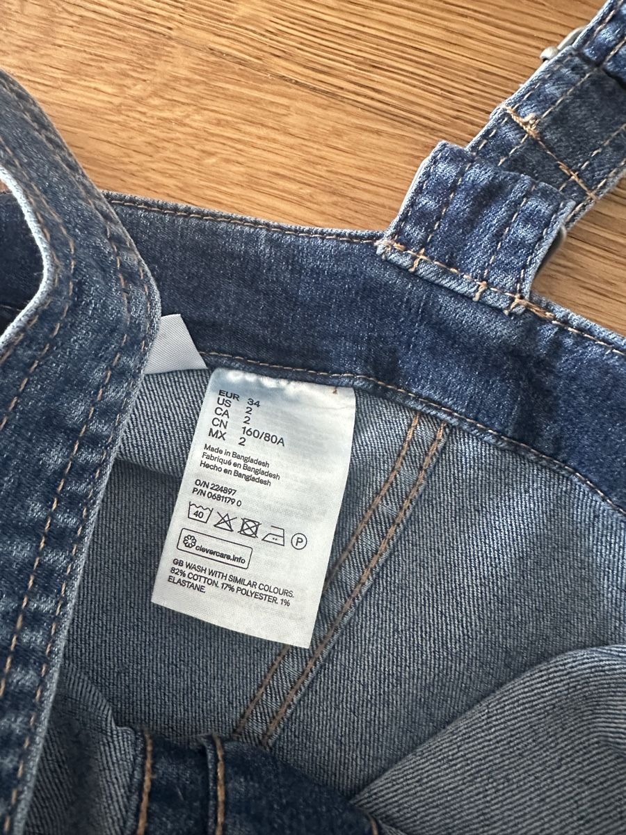 H&M Kleider: Jeanskleid mit Gürtel, Grösse 34 – Neu (gemäss Beschreibung) aus Wangen SZ von Jaay_Sky 2