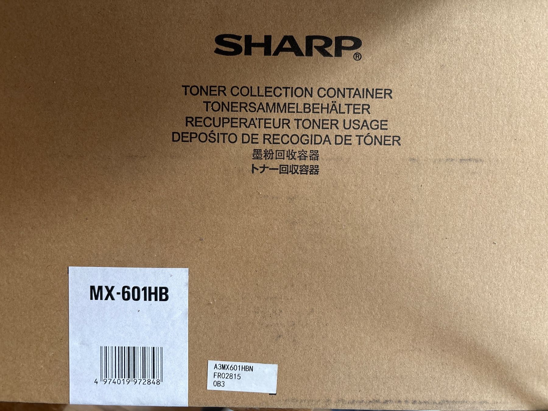 Sharp Cartucce per stampanti & toner: Sharp Tonnersammelbehälter MX-601HB – Nuovo e nell'imballaggio originale da Haslen AI venduto da pritschi1