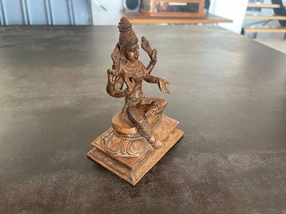 Statuette Hindoue Enfant Divin - Bois - Inde XIXème - Occasion