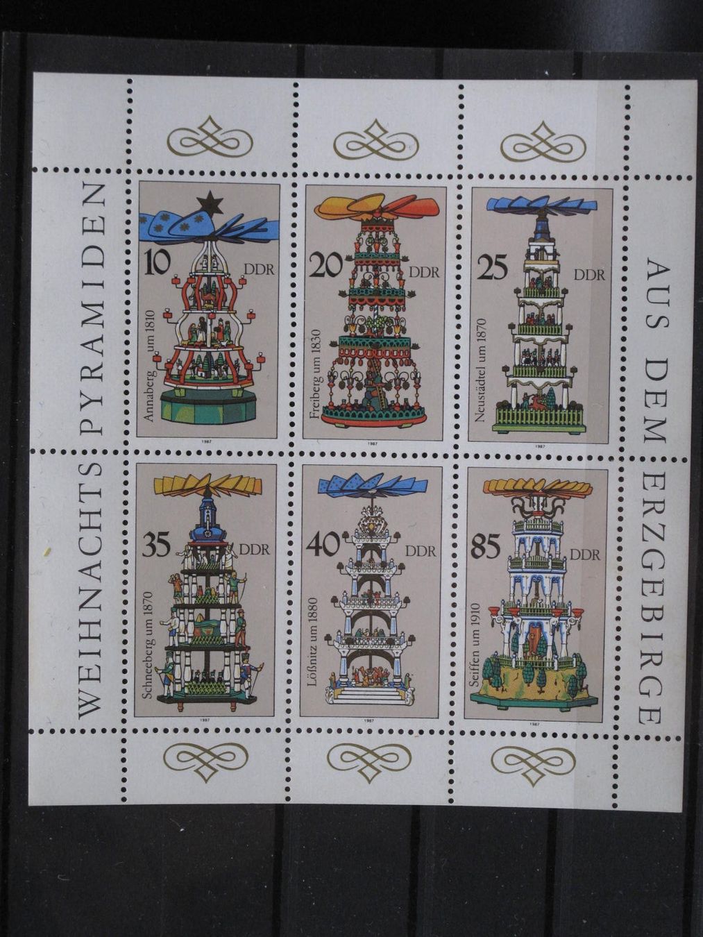 Tutti i francobolli: DDR 1987 Weihnachtspyramiden KB** – Usato da Wil SG venduto da fva01