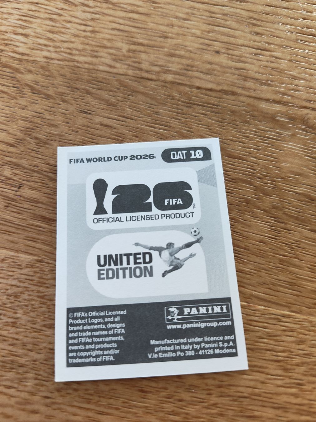Panini Carte collezionabili: Panini Wm 2026 Qat 10 – Nuovo (secondo la descrizione) da Lieli venduto da Maholo 1