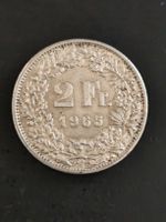 Schweizer Münze 2 Franken 1965