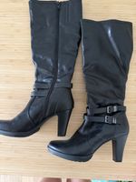 Damen Stiefel schwarz Leder Grösse 38 gebraucht