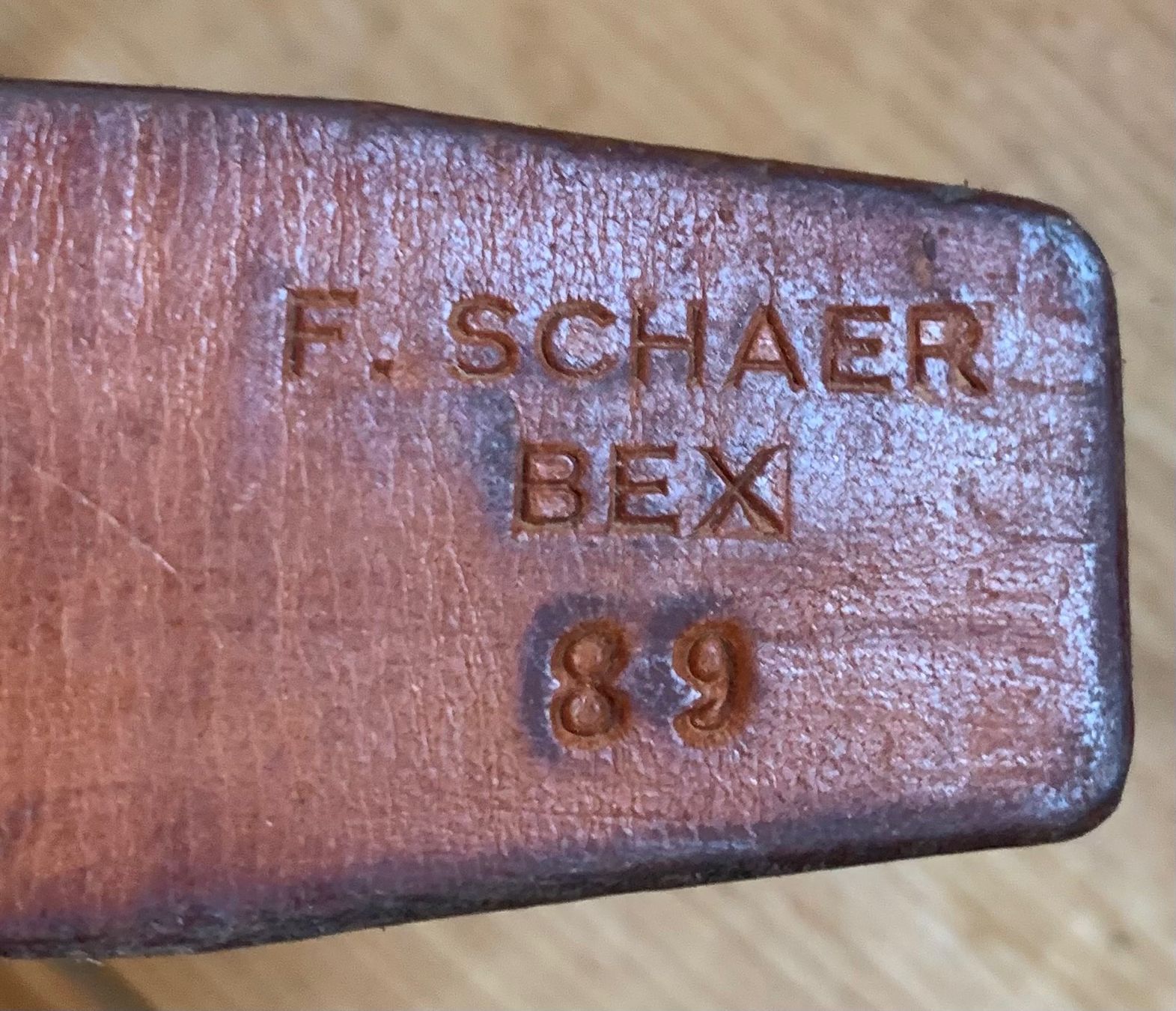 Schweizer Armee Cinture: Ledergürtel der CH Armee, Länge 100cm – Usato da Goldingen venduto da Bergler012 5