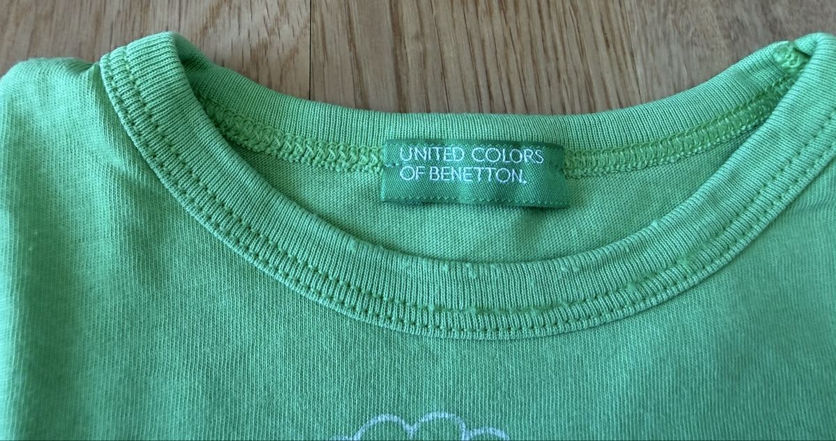 Benetton Camicie, T-shirt & Polo: Benetton - T-shirt, vert clair, taille 90 / 2 ans – Usato da Genève venduto da valmath 3