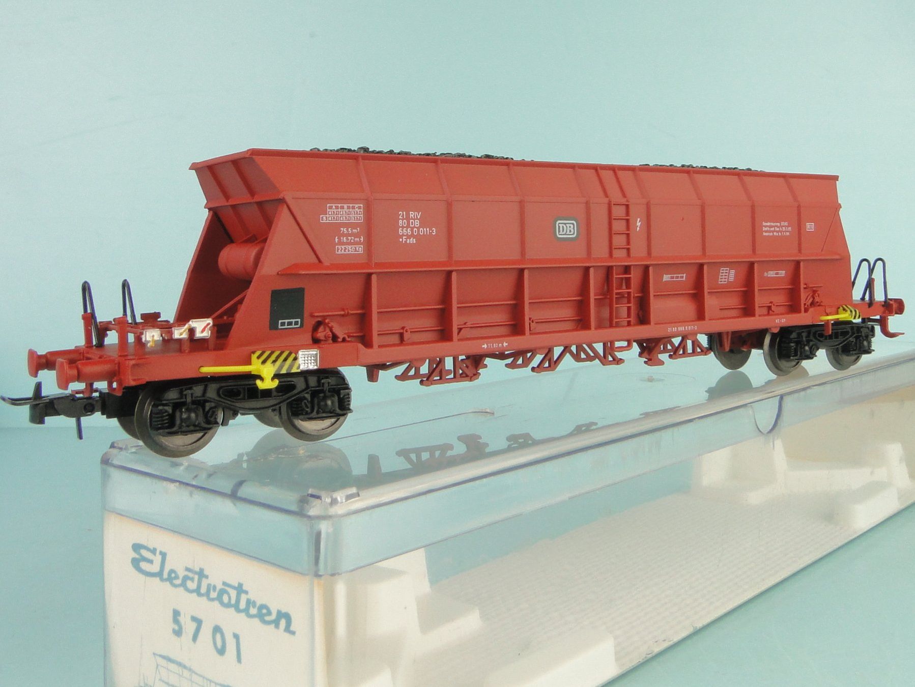 Modellini di ferrovie: Electrotren 5702 DB Kohle Wagen, NEU – Usato da Bülach venduto da cann11