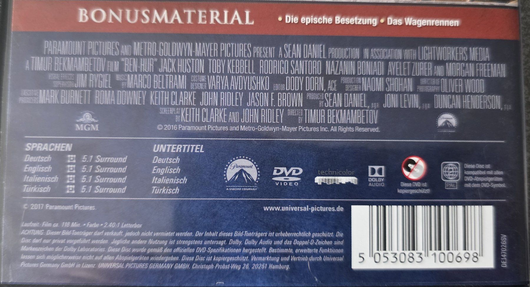 Tutti i DVDs: DVD Ben Hur / Jack Huston – Usato da Oetwil am See venduto da fineli2 1